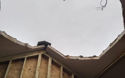 Variados daños en el Espacio Comunitario Santa Ana producto del temporal de viento y lluvia